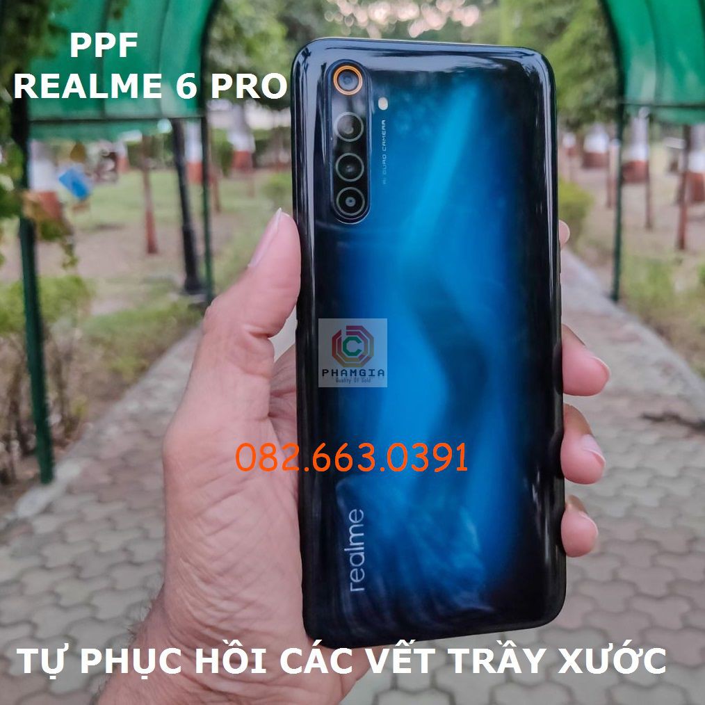 Dán PPF bóng, nhám cho Realme 6/ 6Pro màn hình, mặt lưng, full lưng viền siêu bảo vệ