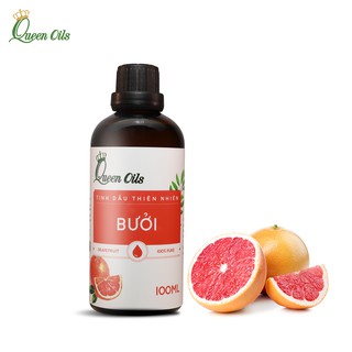 Tinh dầu Bưởi Queen Oils Cao Cấp, 100% Thiên Nhiên, giúp thơm phòng, chăm sóc tóc chắc khỏe, Chai 50ml