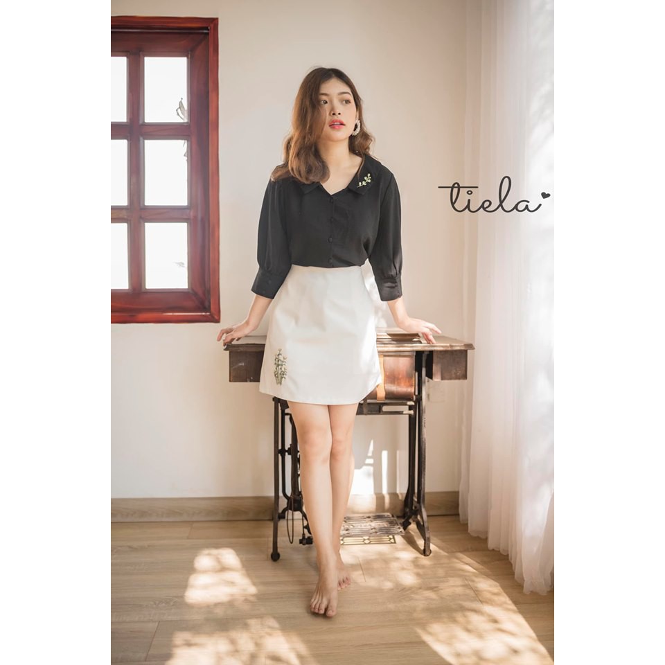TIELA Chân váy thêu hoa cẩm tú cầu - Cẩm tú cầu skirt