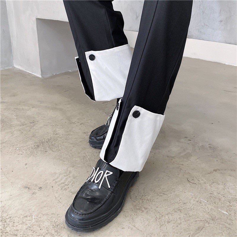 Quần tây phối ống trắng // M4 Outfit