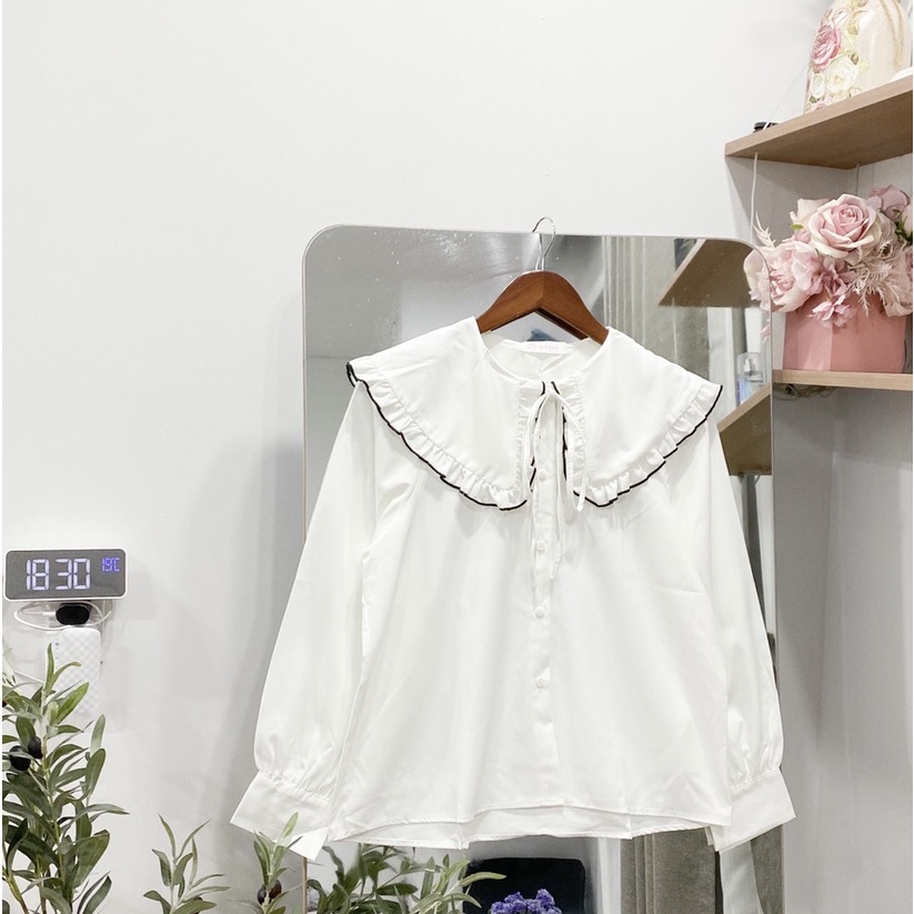 Áo sơ mi nữ tay bồng xếp ly - Áo sơ mi đẹp