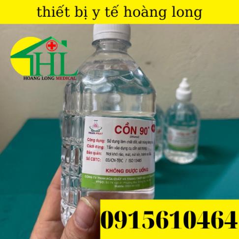 Cồn Y Tế Sát Trùng 90 Độ Thuận Phát Chai 500ml Phòng Dịch, Sát khuẩn, Sử Dụng Trong Y Tế, Spa, Thẩm Mỹ, Gia Đình