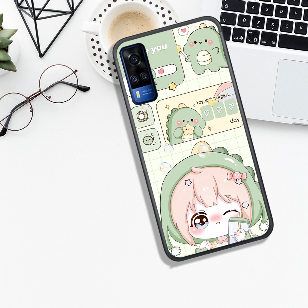 [HOT]ỐP VIVO Y12S - Y20 - Y20S - Y51 2020 - Y72 - Y53S , IN HÌNH KHỦNG LONG CHIBI SIÊU DỄ THƯƠNG.