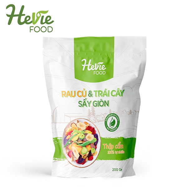 Rau Củ Và Trái Cây Sấy Giòn 200g HeVieFood