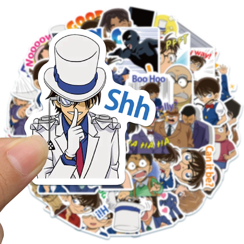 Sticker chủ để Conan decal dán laptop ,điện thoại hình dán trang trí