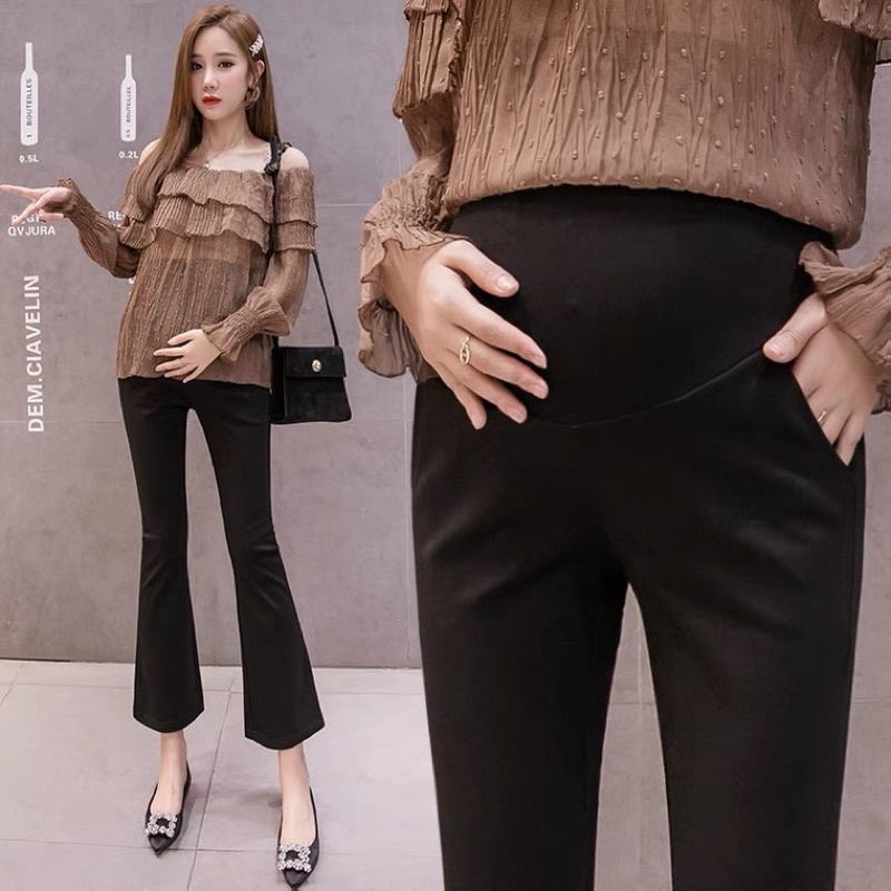 Quần Bầu Ống Loe phong cách hàn quốc cực tôn dáng cho người mang bầu❤️ Full size đến 70kg