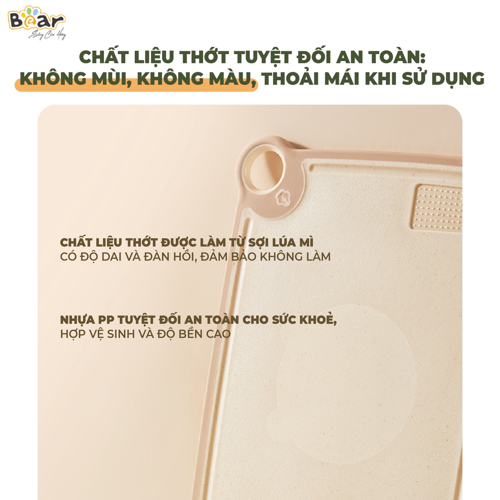 Thớt Bear cao cấp, kháng khuẩn, chất liệu an toàn CX-E0023