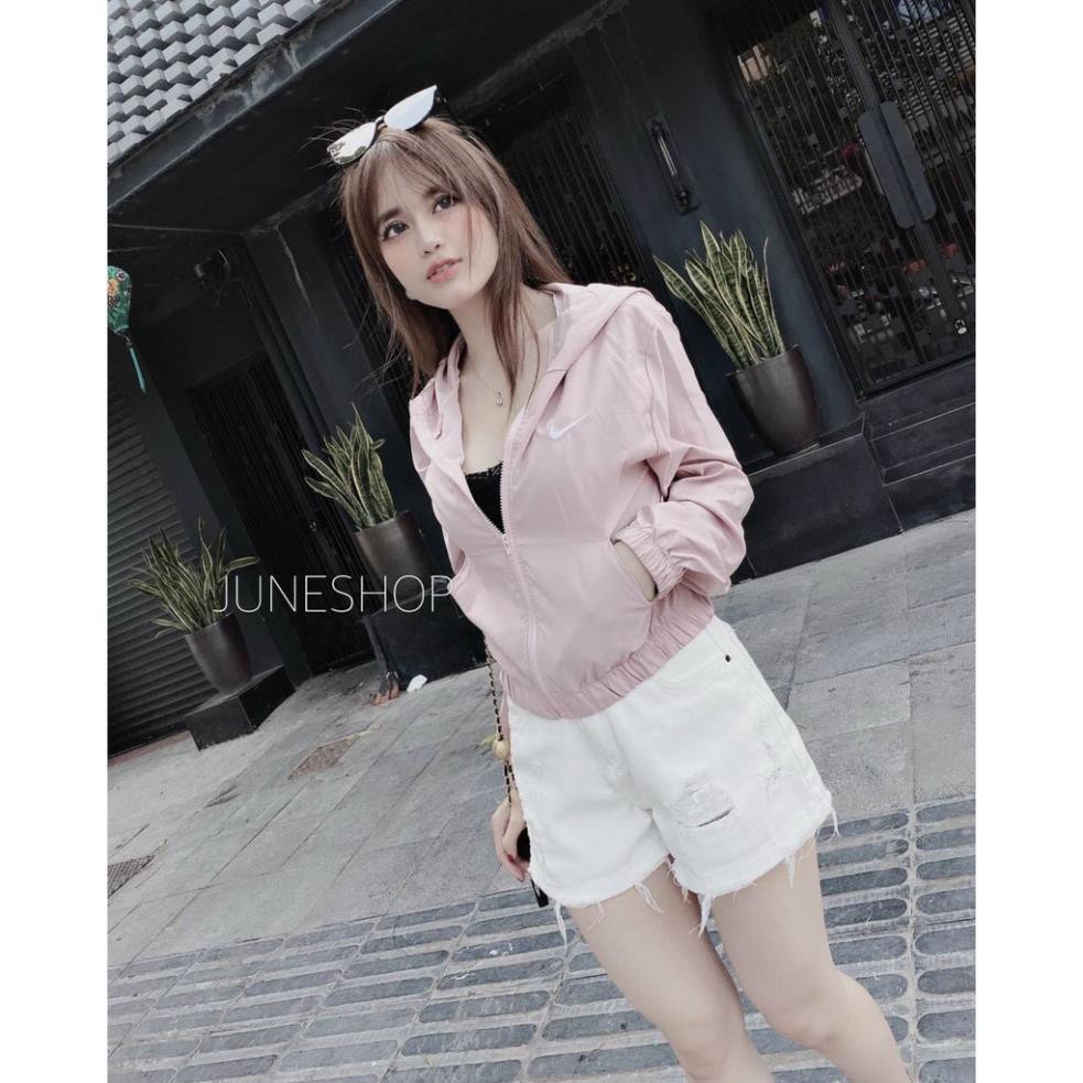 ÁO GIÓ MŨ THÊU LOGO CHO NỮ | BigBuy360 - bigbuy360.vn