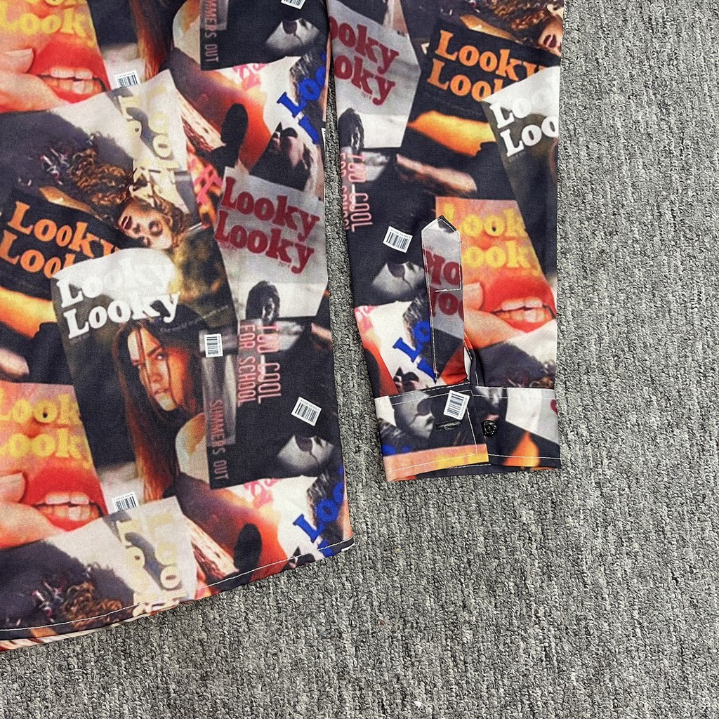 RODI Áo sơ mi nam nữ họa tiết Look, áo sơ mi nam nữ dài tay cá tính - D239 | BigBuy360 - bigbuy360.vn