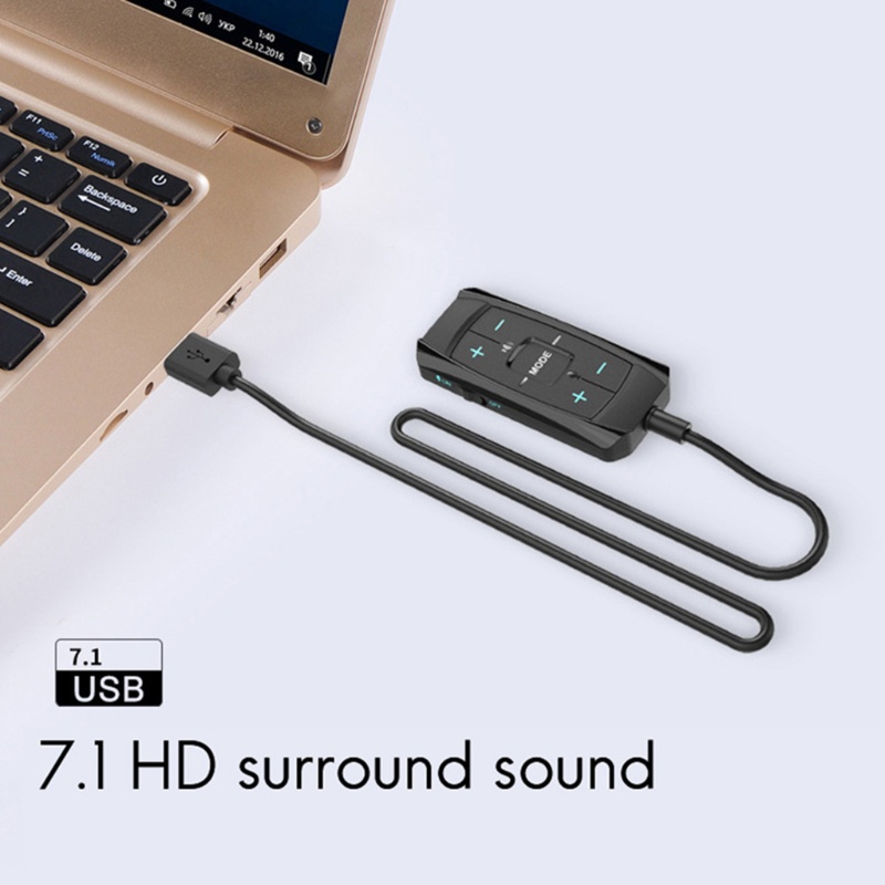 Thẻ Âm Thanh Nổi Cổng USB Kèm Tai Nghe Và Mic Giắc Cắm 3.5mm