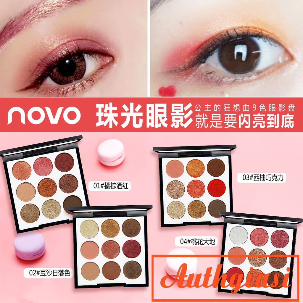 Bảng phấn mắt Novo Smooth Secret 9 ô tròn màu cực xinh