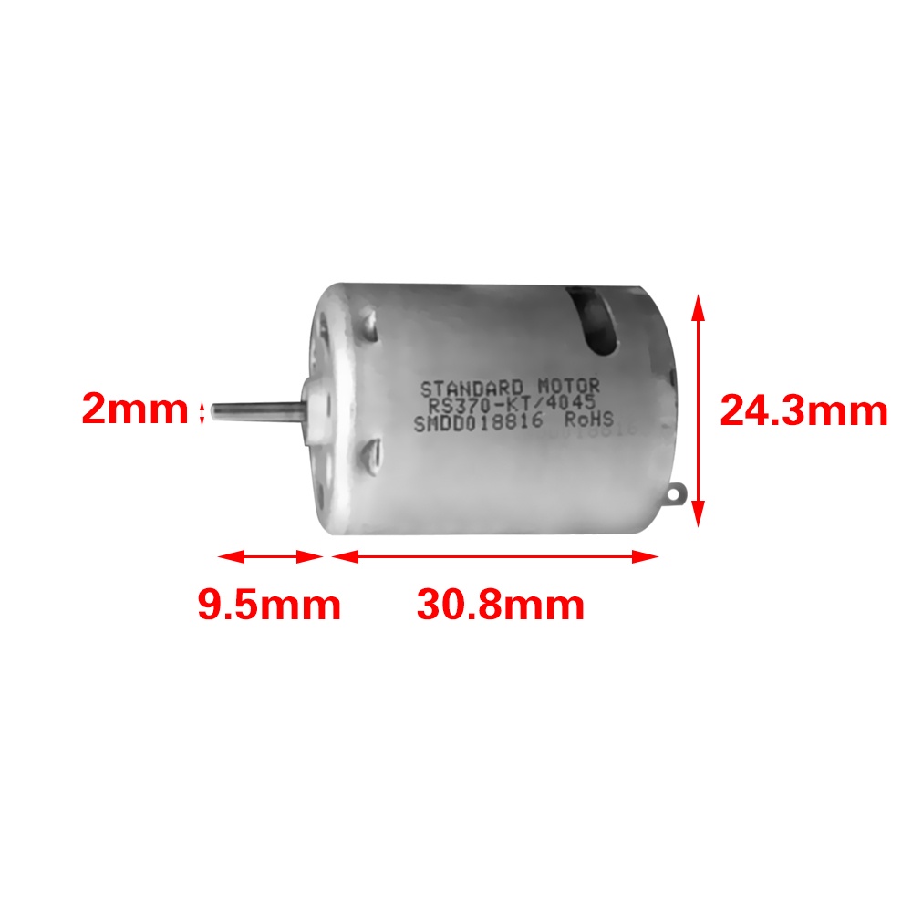 Mô Tơ micro rs370 370 Tốc Độ Cao dc 6v 7.2v 9v 12v volt 33600rpm