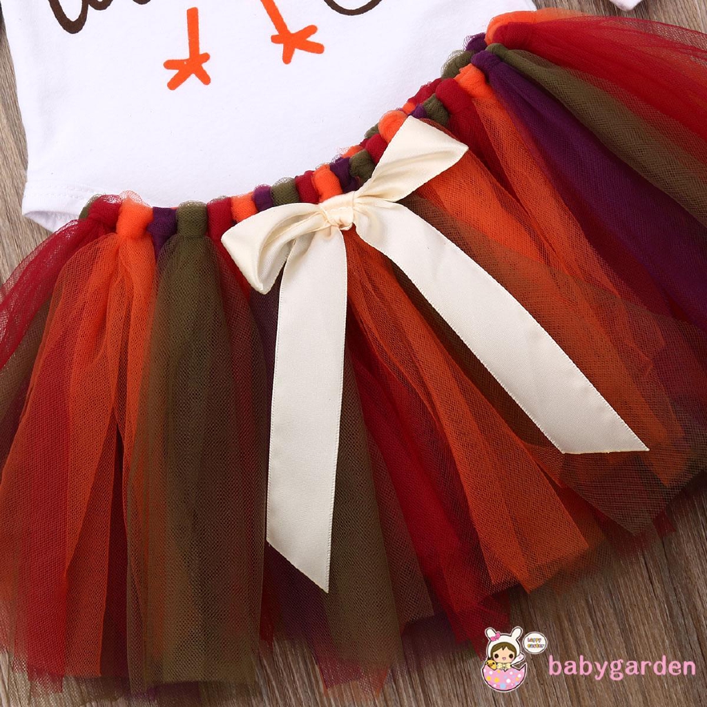 Set áo liền quần + chân váy vải tuyn + băng đô dễ thương cho bé gái