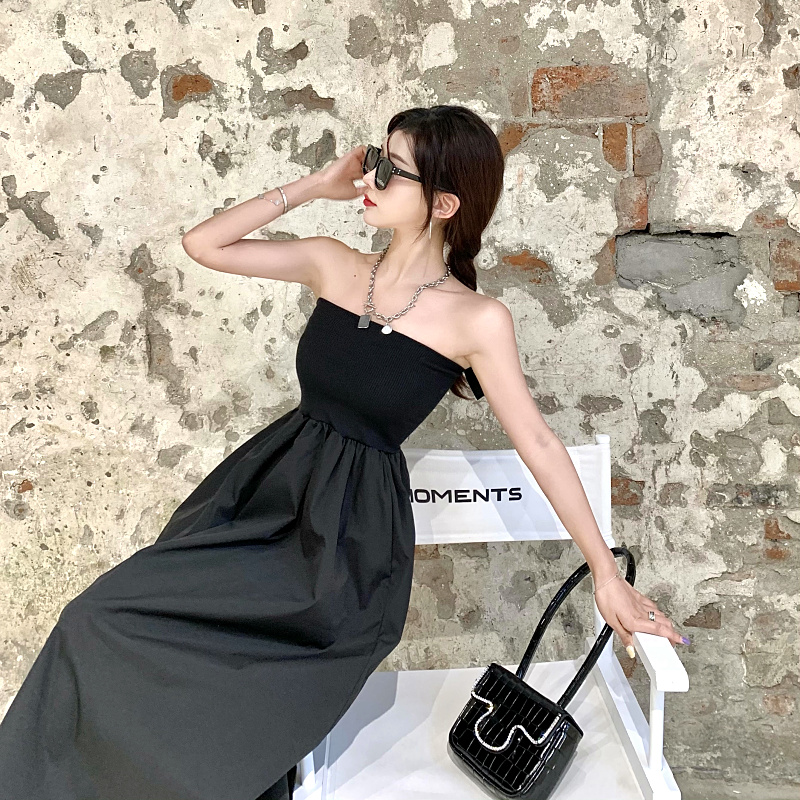 Đầm Đen Dáng Dài Thời Trang Mùa Hè Thanh Lịch Cho Nữ