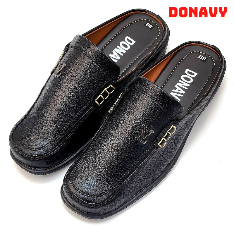Giày lười nam da DONAVY cao cấp, May quai chắc chắn, đế chống trơn trượt D.L.V