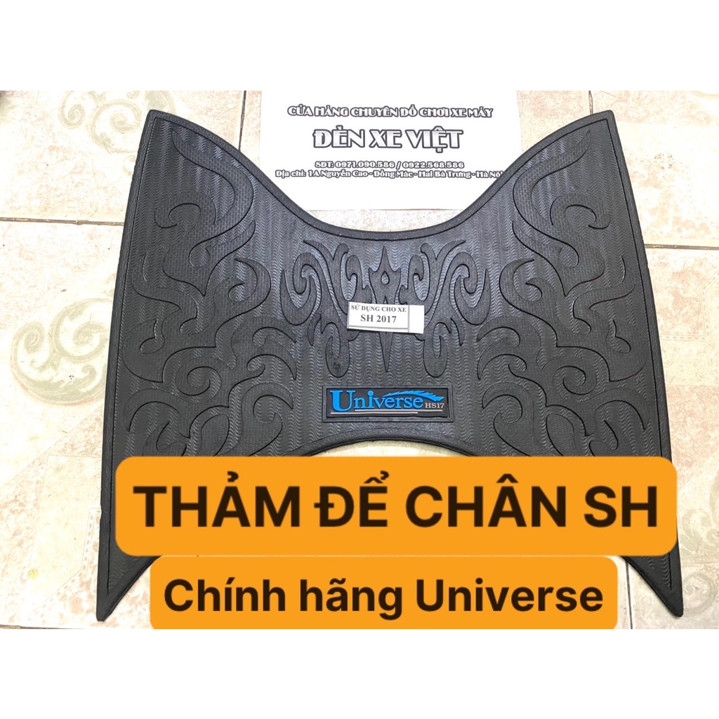 Thảm để chân trước thảm sàn gác chân trước HONDA SH 2017 2018 2019 - cao su- chính hãng vũ trụ Universe - Đèn xe Việt