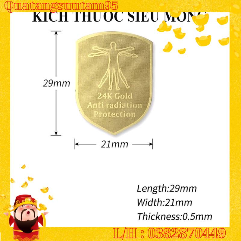 Chip Ngăn Bức Xạ Điện Từ Hàn Quốc GC - 24K Gold, Miếng Dán Chống Bức Xạ Điện Thoại Có Hại Với Con Người