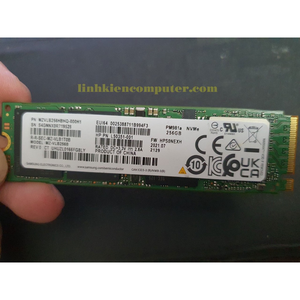 Ổ cứng laptop SSD 256GB M.2 2280 NVME samsung, dùng gắn trong cho các dòng laptop đời mới