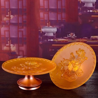 ĐĨA ĐỰNG TRÁI CÂY HÌNH HOA SEN LƯU LY THỜ CÚNG