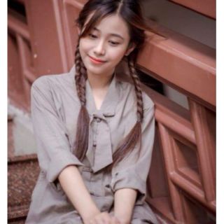 Áo lam đi chùa - mẫu la hán nơ
