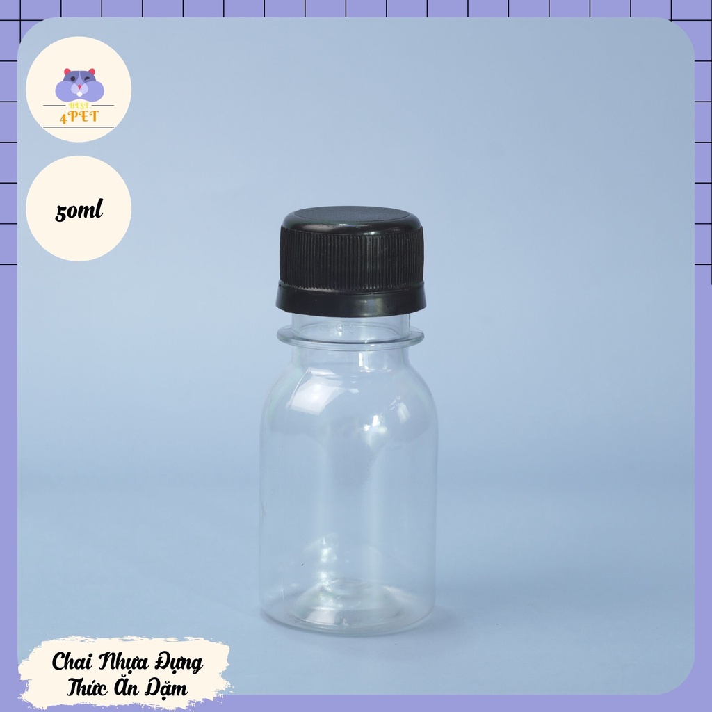 Hủ - Chai Nhựa Đựng Thức Ăn Dặm cho Hamster
