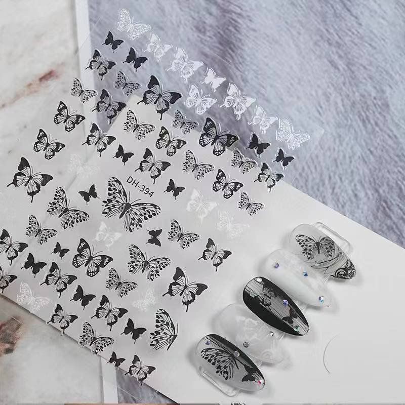 STICKER DÁN MÓNG MẪU BƯỚM REN