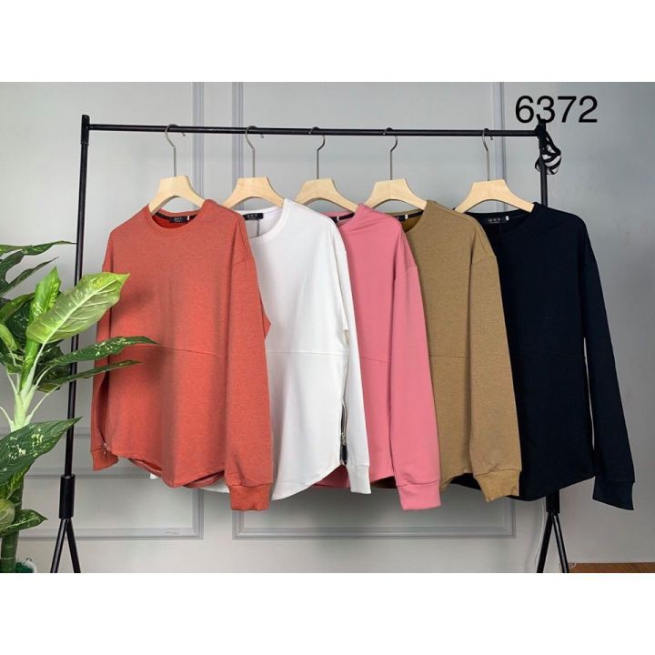 Áo sweater nỉ trơn có ZIP basic | BigBuy360 - bigbuy360.vn