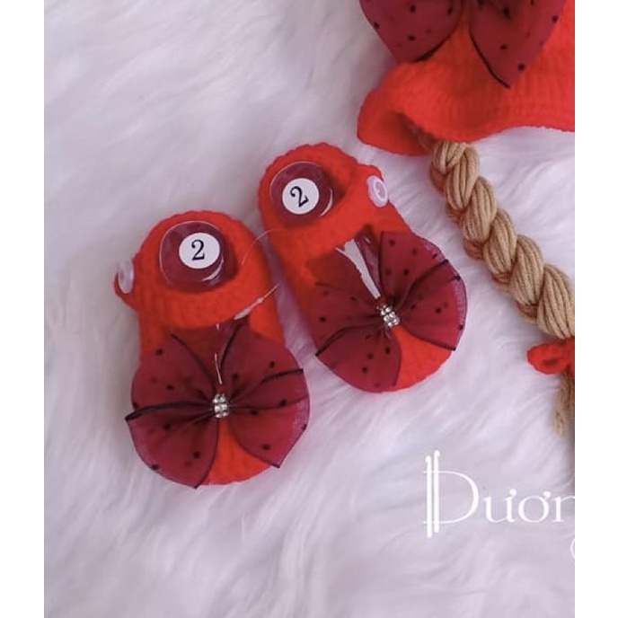 Giày Len Handmade Cho Bé