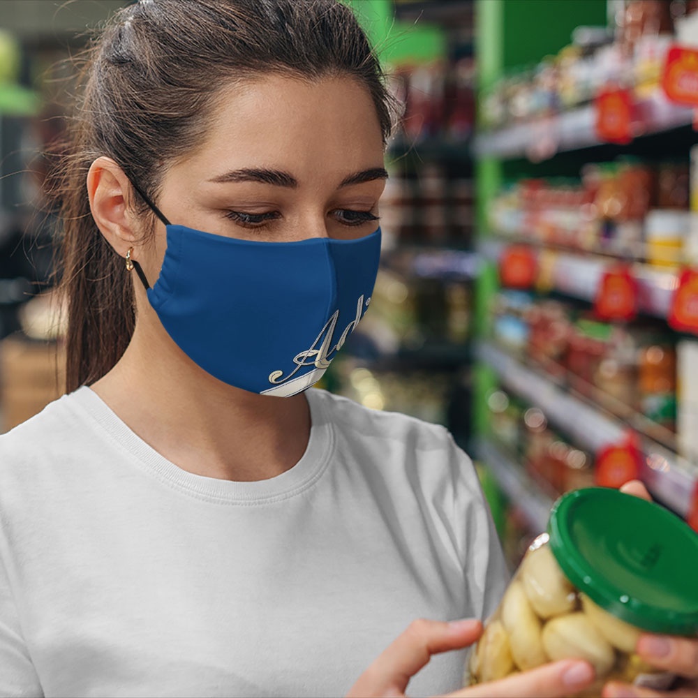 Khẩu Trang In Hình A.D.I.D.A.S_87 Soink Vải Poly Cotton 100%,Ngăn Bụi,Kháng Khuẩn,Bảo Vệ Toàn Diện