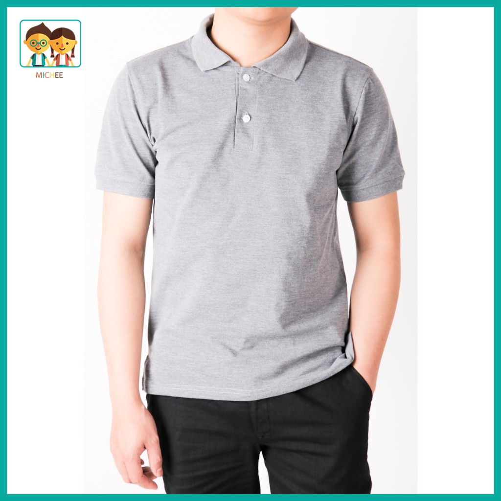 Áo Thun Nam màu trơn Cổ Bẻ Ngắn Tay chất Cotton dáng ôm body cao cấp | BigBuy360 - bigbuy360.vn