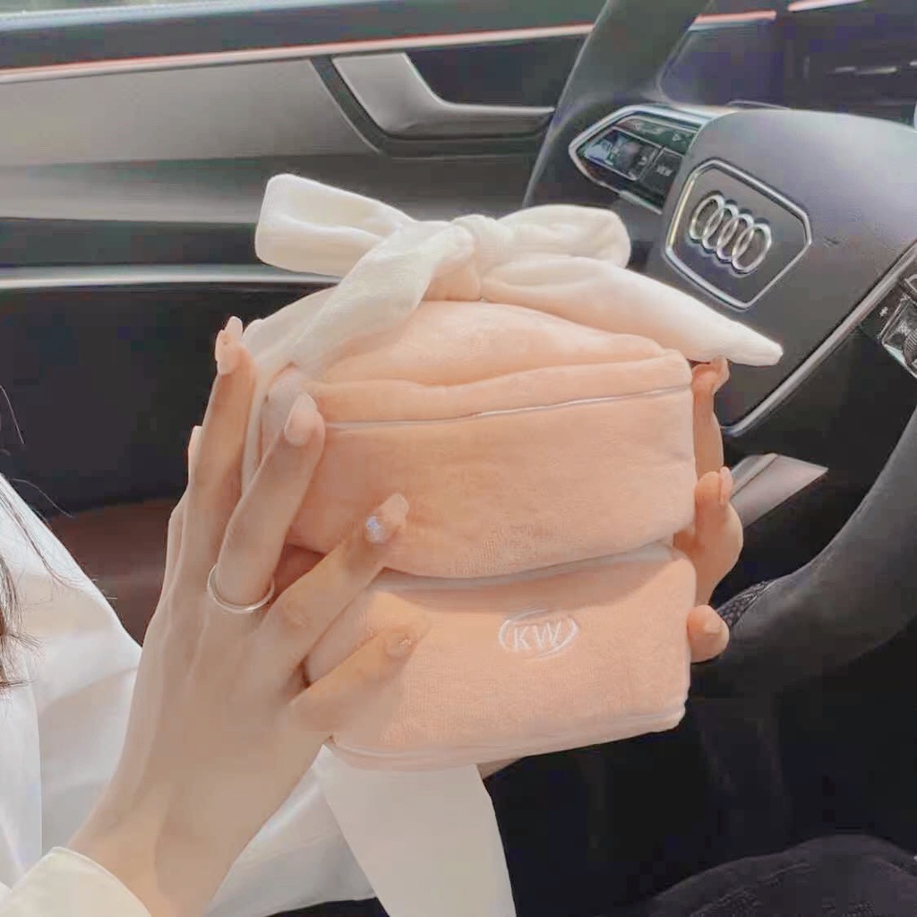 Hộp đựng nhẫn cầu hôn màu hồng vàng nhạt hottrend bản đặc biệt siêu to bằng bông  decorchina- hộp đựng nhẫn thiết kế