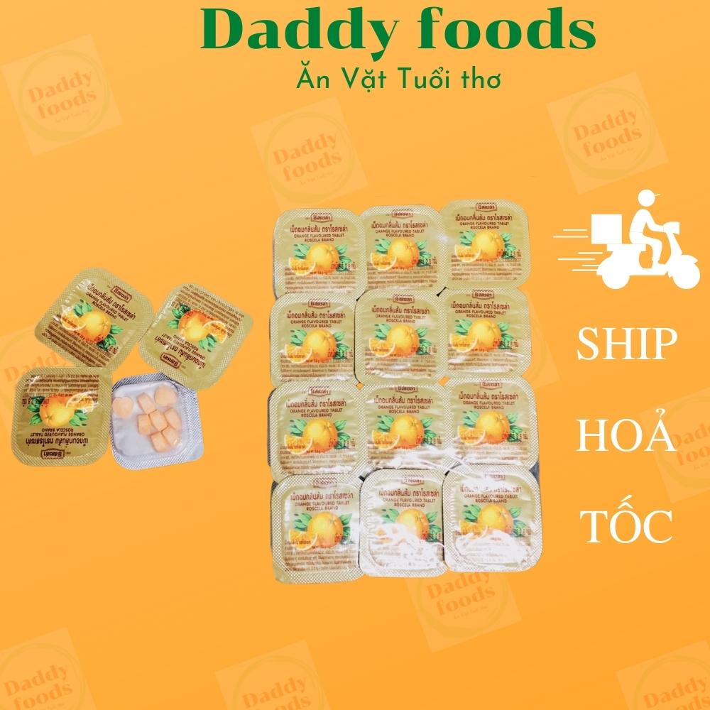 Kẹo vitamin C Thái Lan vị cam dạng viên ngậm cho bé vỉ 24 hộp