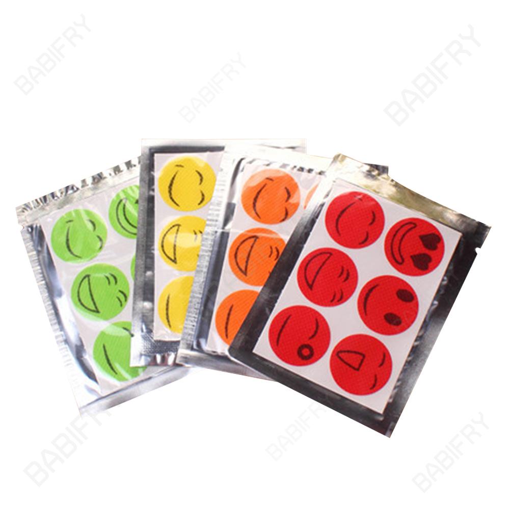 Set 6 miếng dán hình biểu tượng cảm xúc chống muỗi đáng yêu dành cho trẻ em