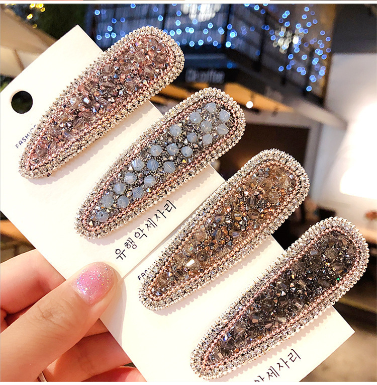 Kẹp tóc đính đá pha lê phong cách Hàn Quốc cho nữ