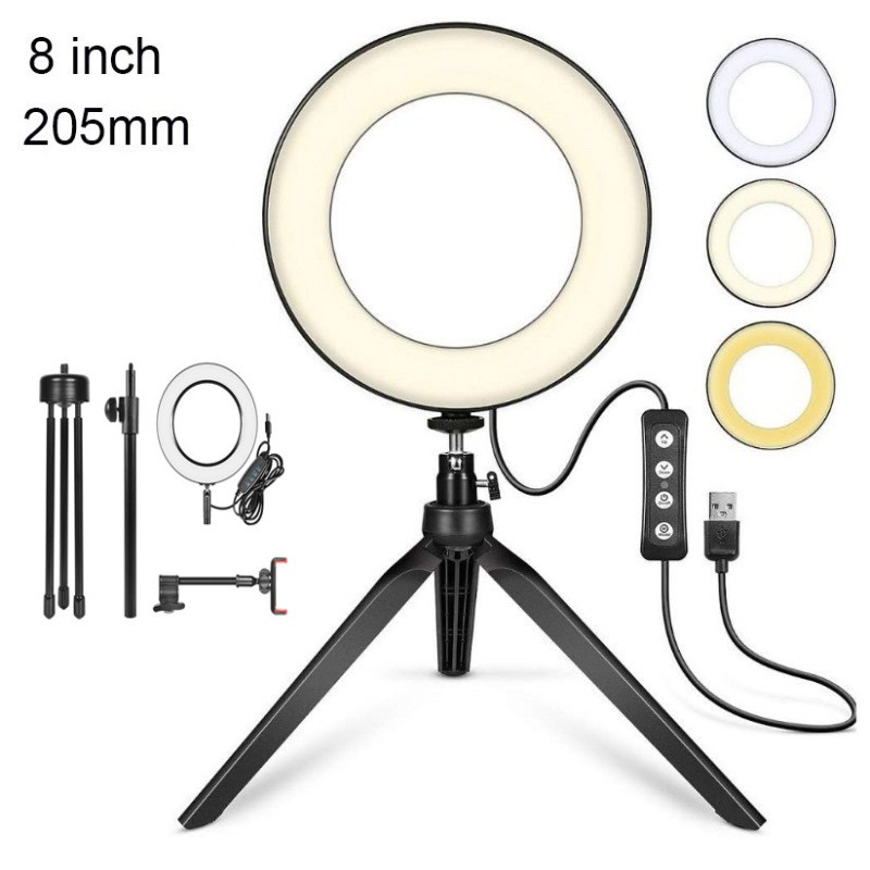 Đèn led livestream siêu xịn, size mini tiện ích 16cm