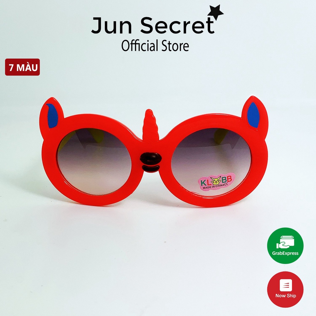 Kính mát trẻ em gọng nhựa Jun Secret hình dáng ngộ nghĩnh phù hợp bé trai và bé gái từ 1 tới 5 tuổi JS202210