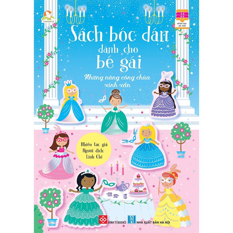 Sách - Sách bóc dán dành cho bé gái - Những nàng công chúa xinh xắn - Dán hình cho bé gái 3 - 9 tuổi