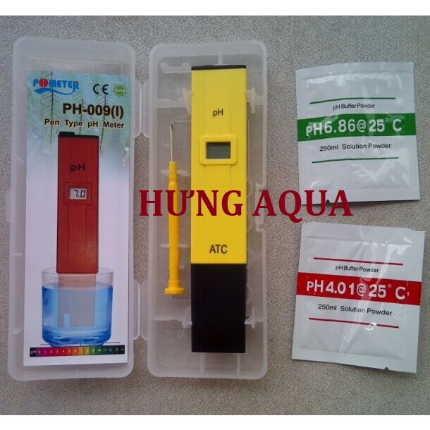 Bút đo pH, bút đo độ pH bể cá, pH meter pen kết quả nhanh và chính xác, Bộ đôi dung dịch tăng-giảm pH