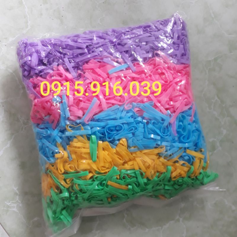 Thun Cột Tóc Loại Dày Bản Lớn, sợi to, Chun Cột Tóc Sợi To 500gr