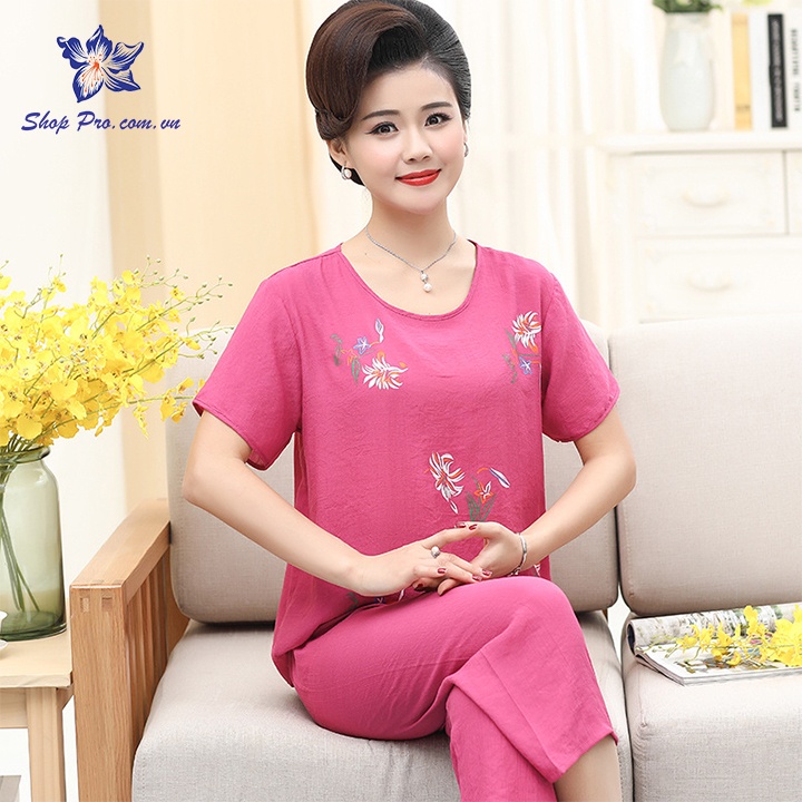 Bộ Trung Niên Mặc Nhà, Bộ Ngủ Vải Đũi - Sang Trọng, Thanh Lịch - Chất Đũi Mềm, Nhẹ, Mát shop pro H30-H37