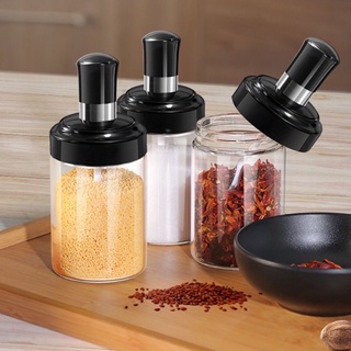 Hũ đựng gia vị thuỷ tinh Hũ gia vị kèm muỗng Lọ đựng gia vị