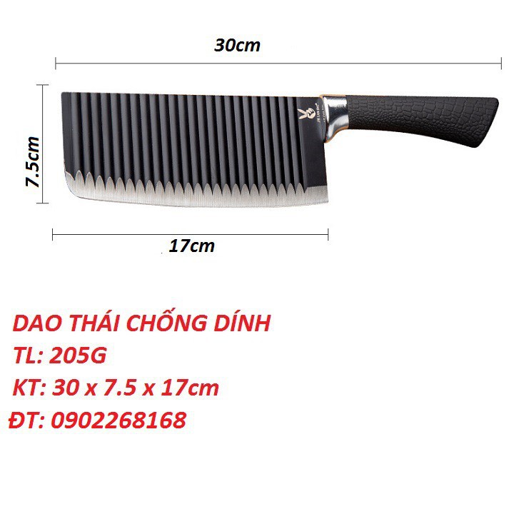 Dao thái thịt - Chống dính lượn sóng siêu sắc bén