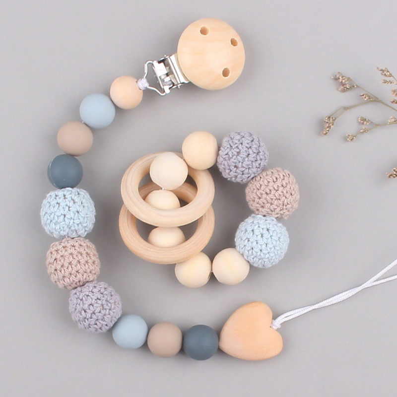 Vòng Tay Chuỗi Hạt Silicon Họa Tiết Hoạt Hình Cho Bé Sơ Sinh Mọc Răng