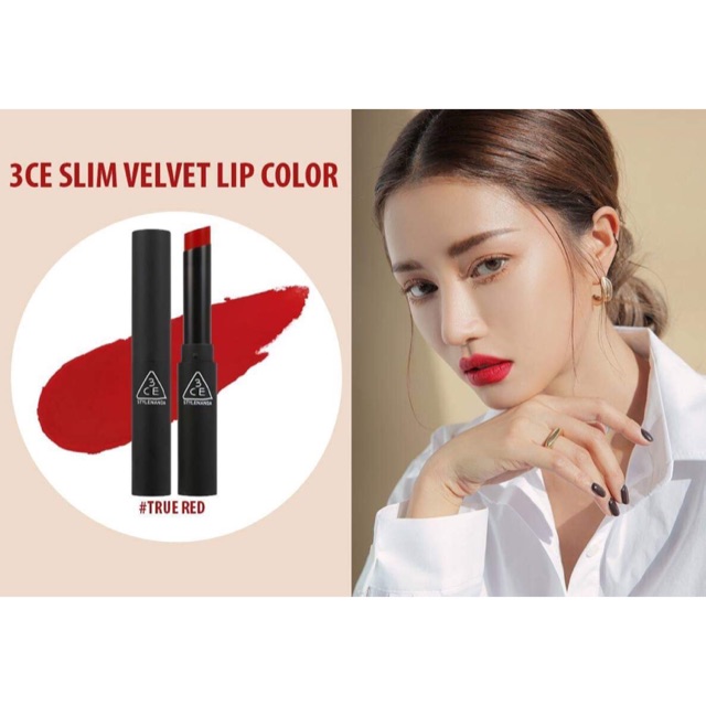 SON 3 CE SLIM TRUE RED - ĐỎ THUẦN
