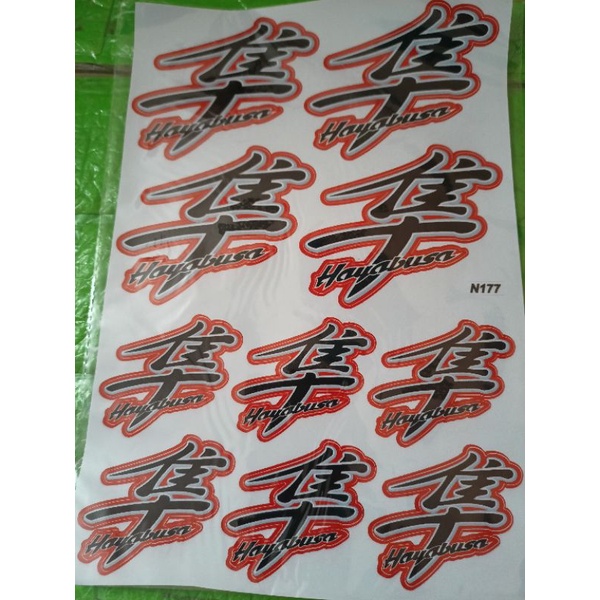 Bộ tem dán Hayabusa màu đen new