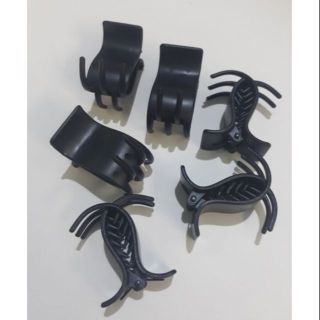 Combo 6 kẹp tóc 5 răng nhám đen