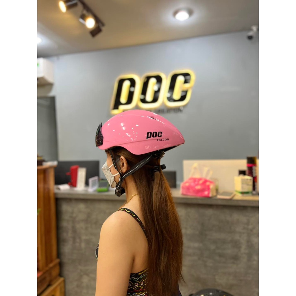 NÓN POC FALCON MÀU HỒNG BÓNG CHÍNH HÃNG BẢO HÀNH 12 THÁNG