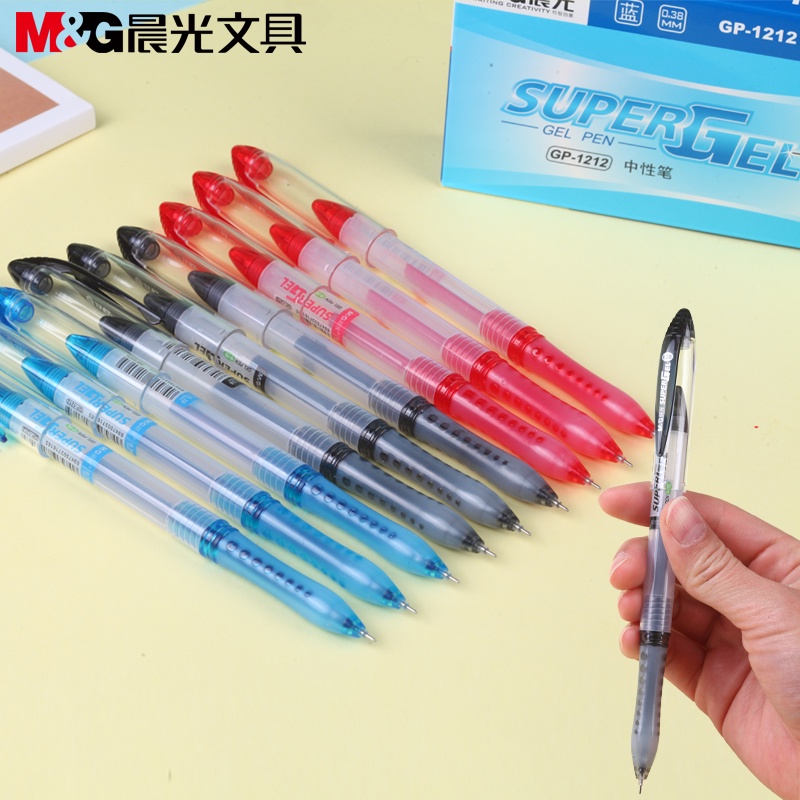 Bút mực Gel ngòi 0.38mm màu đỏ/đen/xanh dương