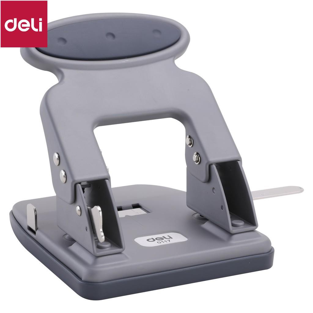 Máy đục lỗ kim loại 35 tờ Deli, Đen, xanh dương, ghi xám - 1 cái E0117 [Deli]