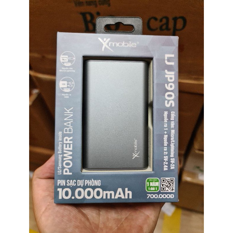 [[Chính Hãng ]] Pin Sạc Dự Phòng Xmobile 10000mah  IOS lj jp90s ZADEZ Jp90s Fullbox